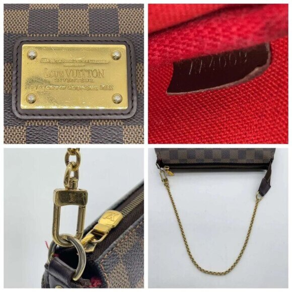Louis Vuitton Damier Ebene Eva Shoulder Bag W/box - Picture 14 of 16